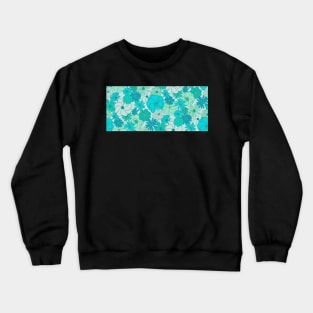 Retro Florals in Aqua, Mint & Teal Crewneck Sweatshirt